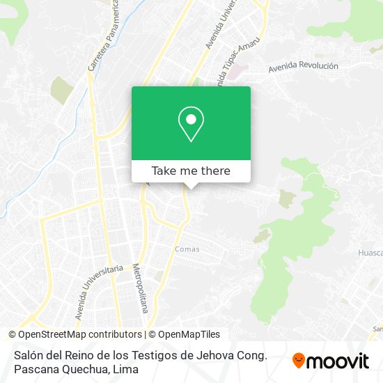 Mapa de Salón del Reino de los Testigos de Jehova Cong. Pascana Quechua