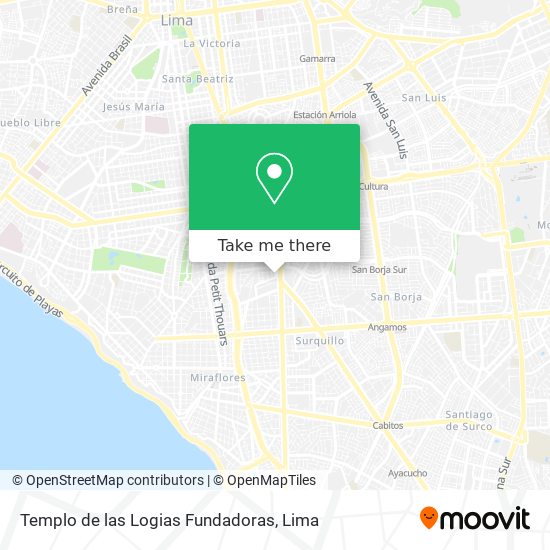 Templo de las Logias Fundadoras map