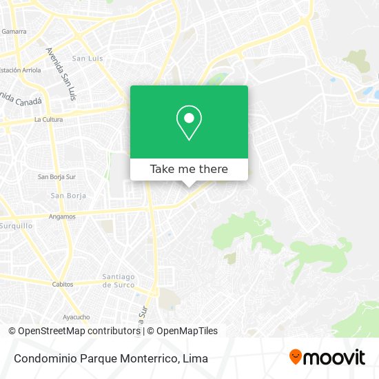 Condominio Parque Monterrico map