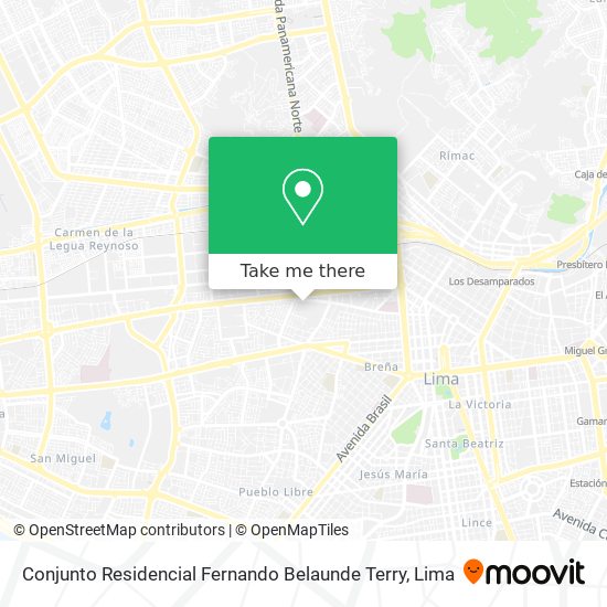 Conjunto Residencial  Fernando Belaunde Terry map