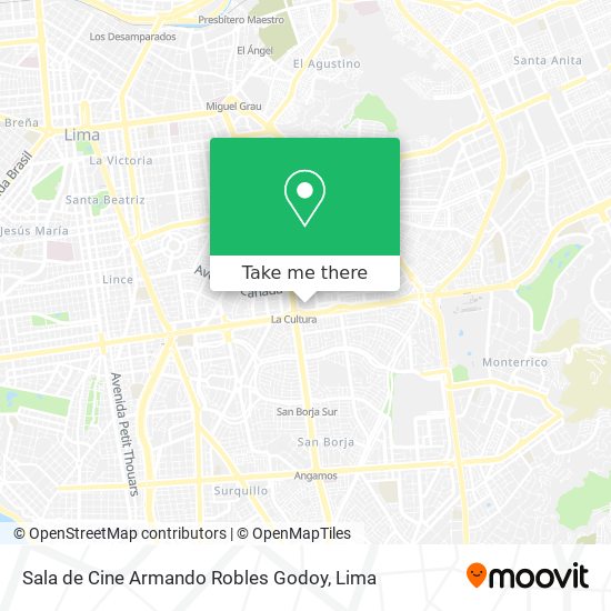 Sala de Cine Armando Robles Godoy map