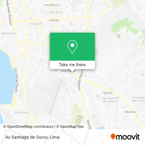 Av Santiago de Surco map