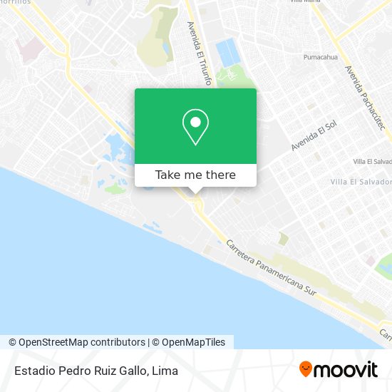 Estadio Pedro Ruiz Gallo map