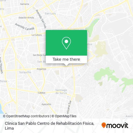 Clinica San Pablo Centro de Rehabilitación Física map