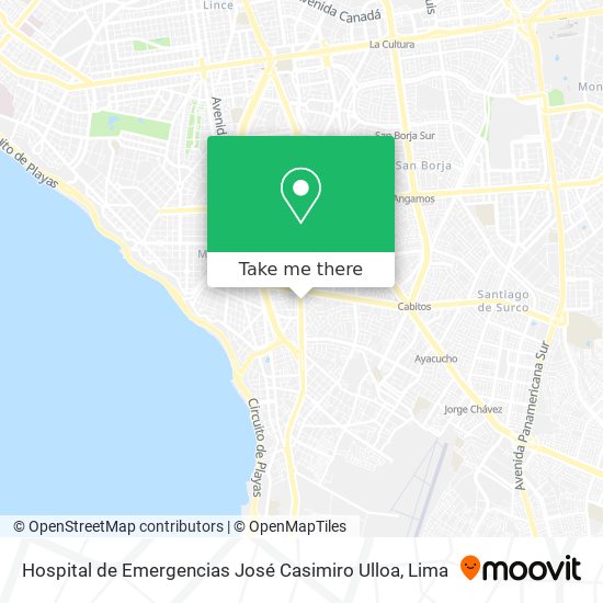 Hospital de Emergencias José Casimiro Ulloa map