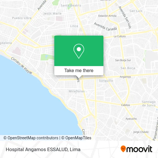 Mapa de Hospital Angamos ESSALUD