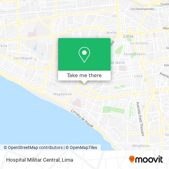 Hospital Militar Central map