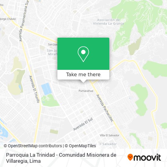 Mapa de Parroquia La Trinidad - Comunidad Misionera de Villaregia