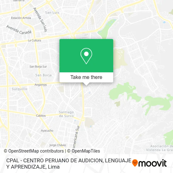 Mapa de CPAL - CENTRO PERUANO DE AUDICION, LENGUAJE Y APRENDIZAJE