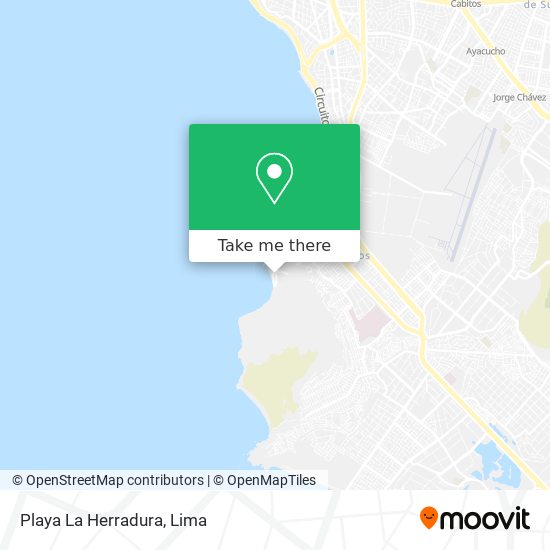 Playa La Herradura map