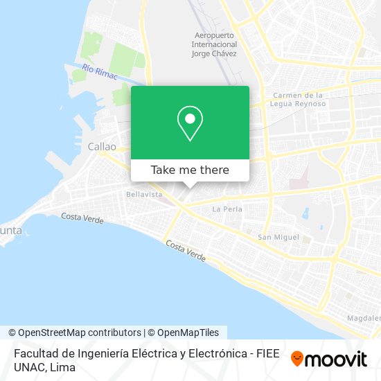 Mapa de Facultad de Ingeniería Eléctrica y Electrónica - FIEE UNAC