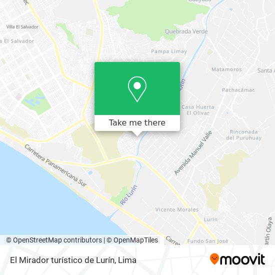 El Mirador turístico de Lurín map