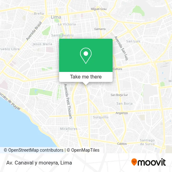 Mapa de Av. Canaval y moreyra