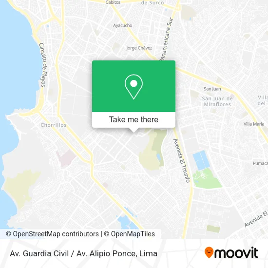 Mapa de Av. Guardia Civil / Av. Alipio Ponce