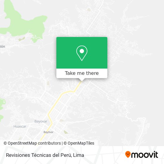 Revisiones Técnicas del Perú map