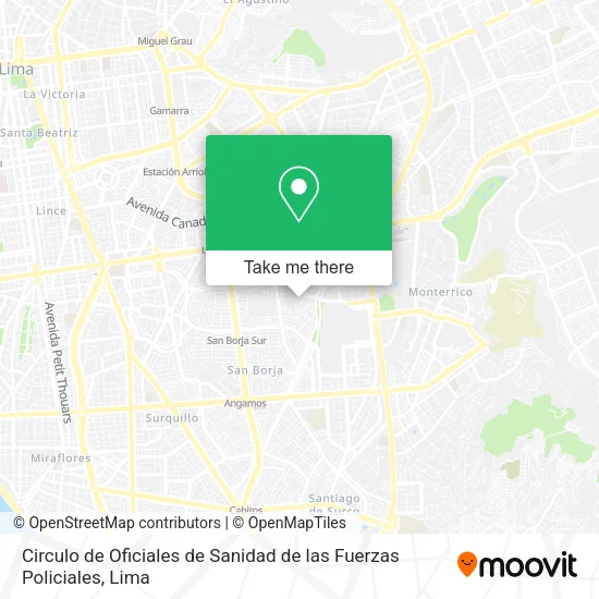 Mapa de Circulo de Oficiales de Sanidad de las Fuerzas Policiales