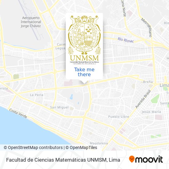 Facultad de Ciencias Matemáticas UNMSM map