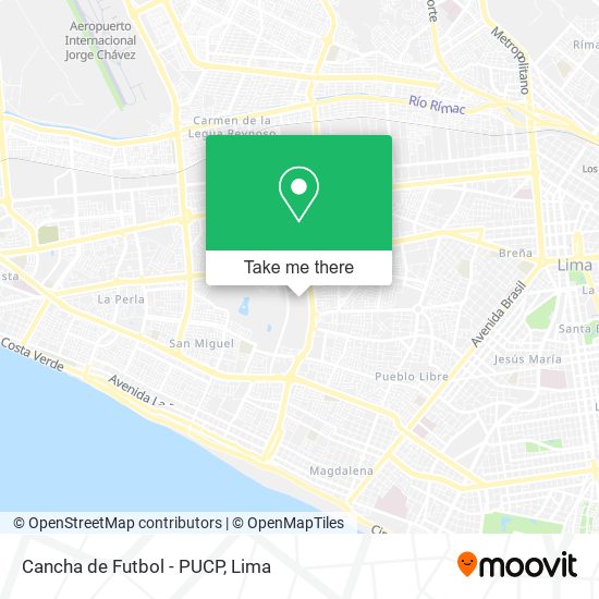 Cancha de Futbol - PUCP map