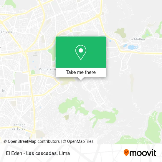 El Eden - Las cascadas map