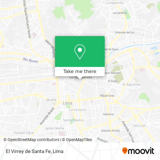 Mapa de El Virrey de Santa Fe