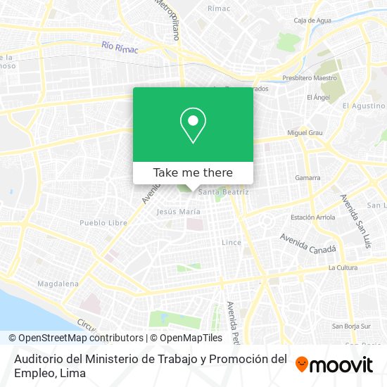 Auditorio del Ministerio de Trabajo y Promoción del Empleo map