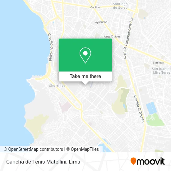 Mapa de Cancha de Tenis Matellini
