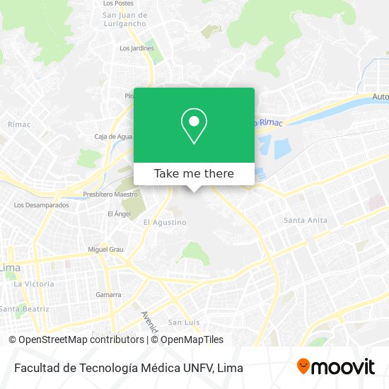 Facultad de Tecnología Médica UNFV map