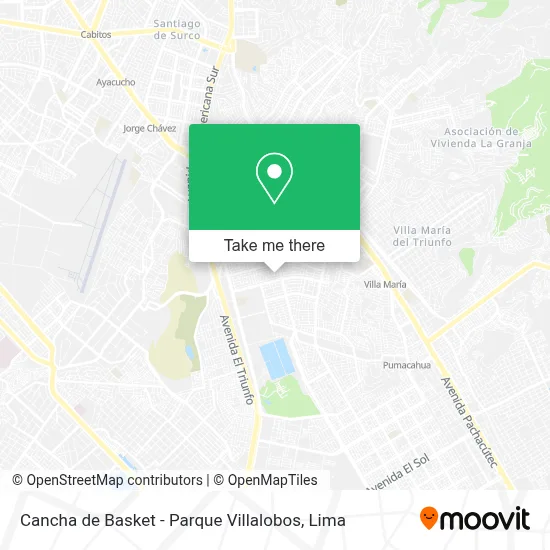Cancha de Basket - Parque Villalobos map