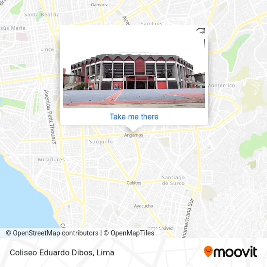 Mapa de Coliseo Eduardo Dibos