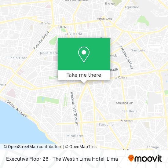 Executive Floor 28 - The Westin Lima Hotel map