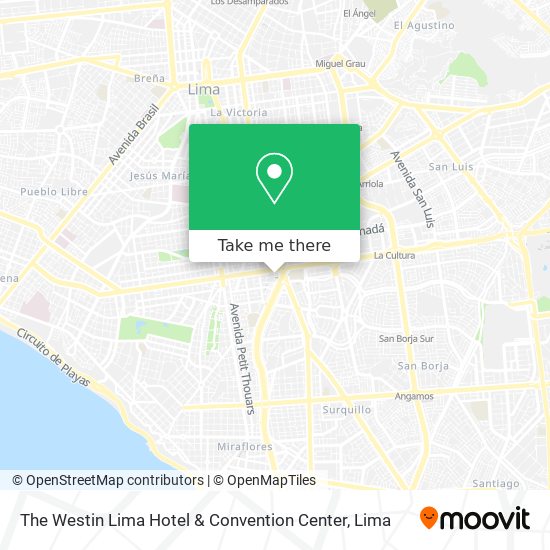 The Westin Lima Hotel & Convention Center map