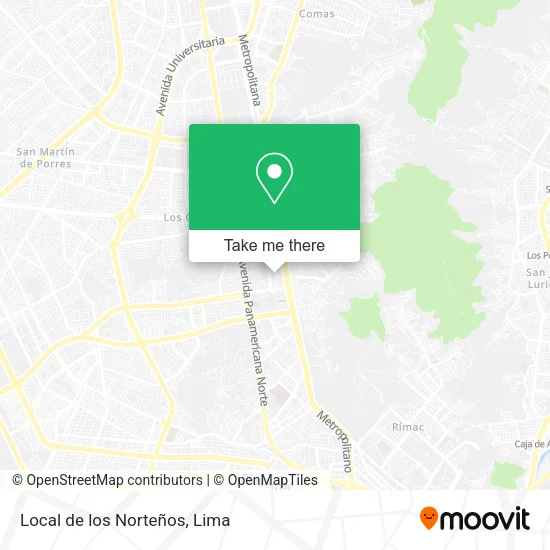 Mapa de Local de los Norteños
