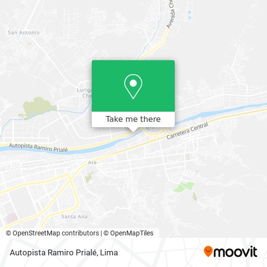 Autopista Ramiro Prialé map