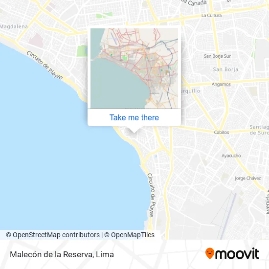 Mapa de Malecón de la Reserva