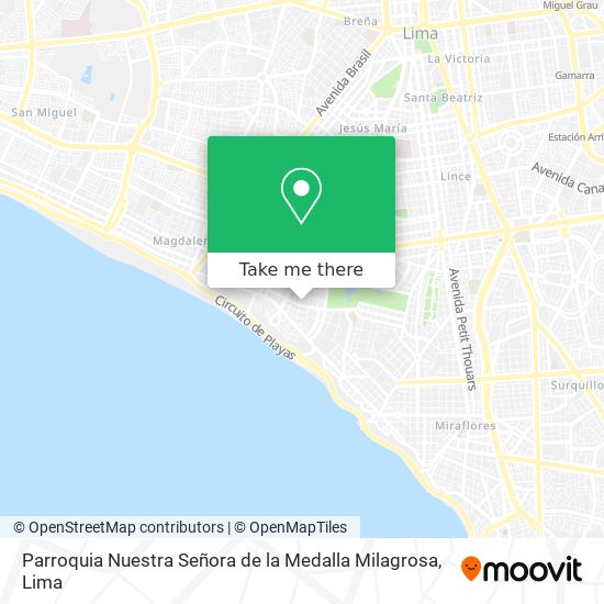 Mapa de Parroquia Nuestra Señora de la Medalla Milagrosa