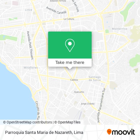 Mapa de Parroquia Santa Maria de Nazareth