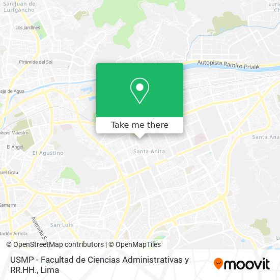 Mapa de USMP - Facultad de Ciencias Administrativas y RR.HH.