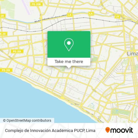 Complejo de Innovación Académica PUCP map