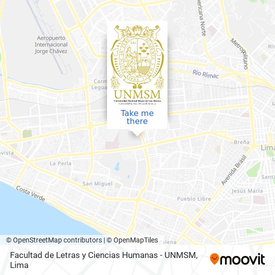 Facultad de Letras y Ciencias Humanas - UNMSM map