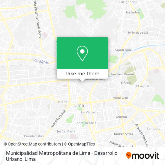 Municipalidad Metropolitana de Lima - Desarrollo Urbano map