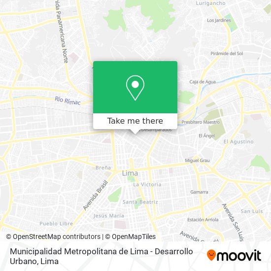 Municipalidad Metropolitana de Lima - Desarrollo Urbano map