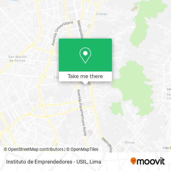 Mapa de Instituto de Emprendedores - USIL