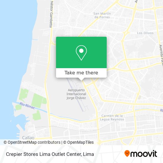 Crepier Stores Lima Outlet Center map