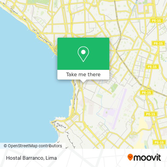 Hostal Barranco map