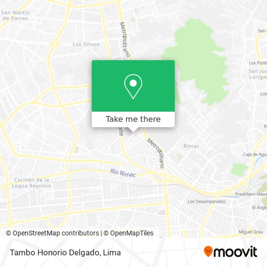 Tambo Honorio Delgado map