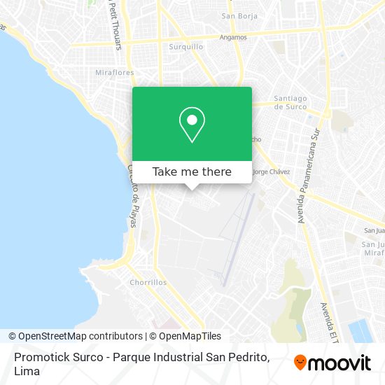 Promotick Surco - Parque Industrial San Pedrito map