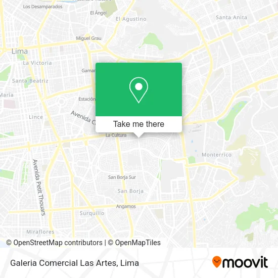 Galeria Comercial Las Artes map