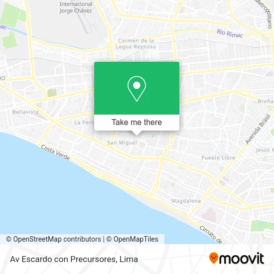 Mapa de Av Escardo con Precursores