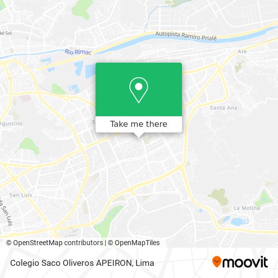 Mapa de Colegio Saco Oliveros APEIRON