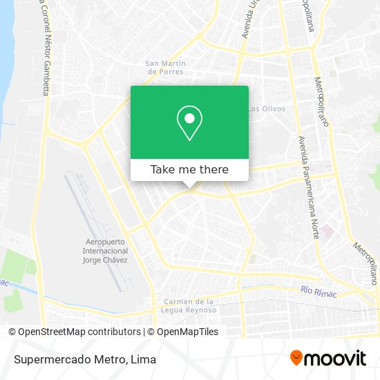 Supermercado Metro map